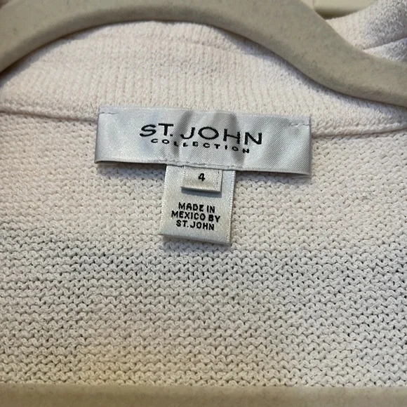 St. John two piece blazer and dress with leather detail size 4 - Picture 8 of 10